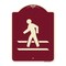 Signmission Designer Series-Pedestrian Crossing, Burgungy Heavy-Gauge Aluminum, 24" x 18", BU-1824-9796 A-DES-BU-1824-9796 - alternate 1